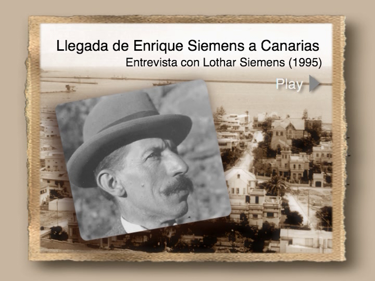 LLegada de Enrique Siemens a Canarias 